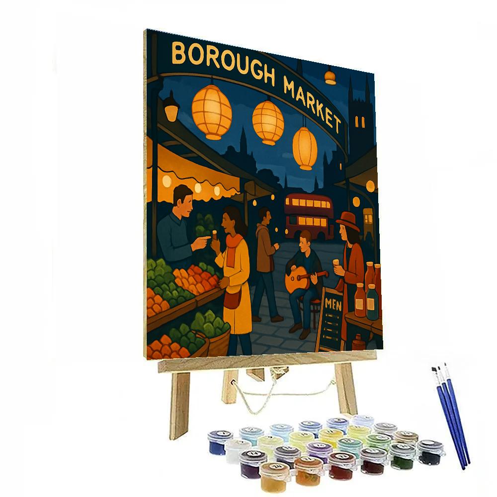 Midnight Market Lanterns In London Paint by numbers art