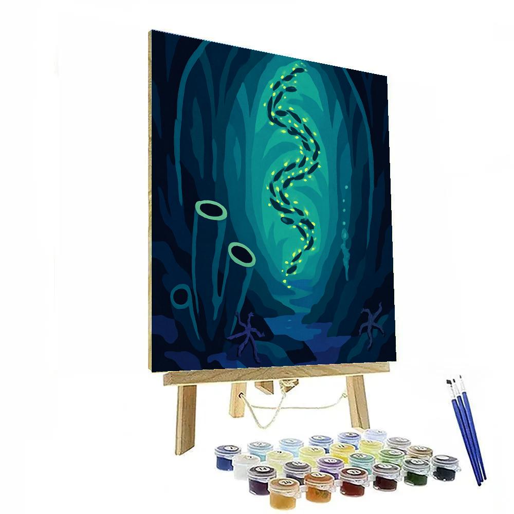 Lanternfish Parade In The Ocean Vault Painting by numbers kit