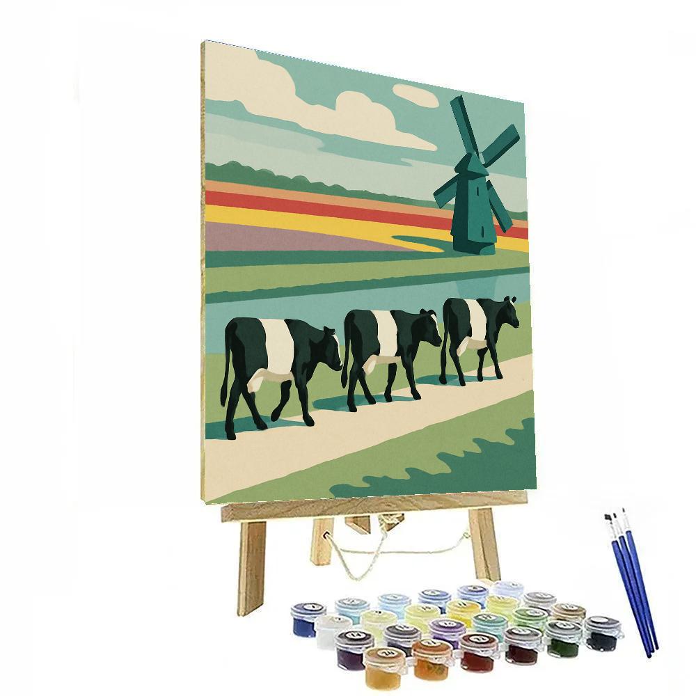 Windmill Shadow Cow Parade Paint by numbers kits
