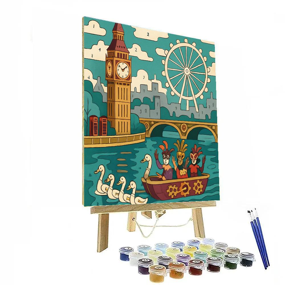 London Crafted River Clockwork Parade Painting by numbers kit