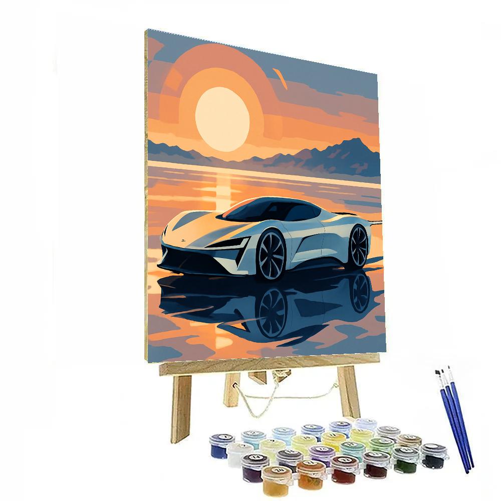 Solar Salt Flats Grand Tourer Cars Number painting