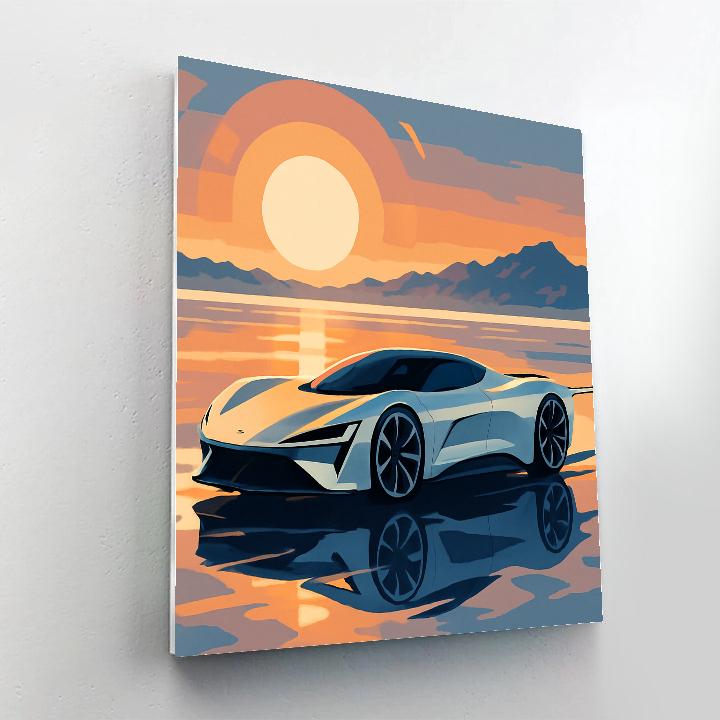 Solar Salt Flats Grand Tourer Cars Number painting