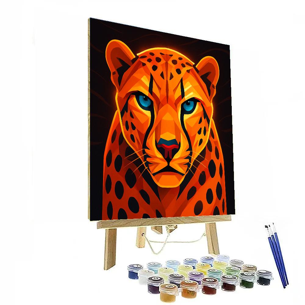 Chromatic Dune Cheetah Focus painting number kit
