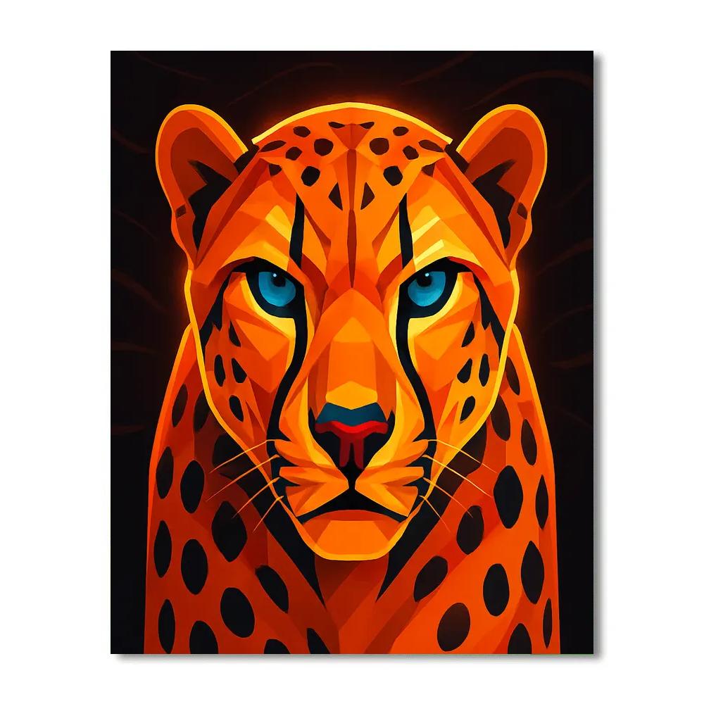Chromatic Dune Cheetah Focus painting number kit
