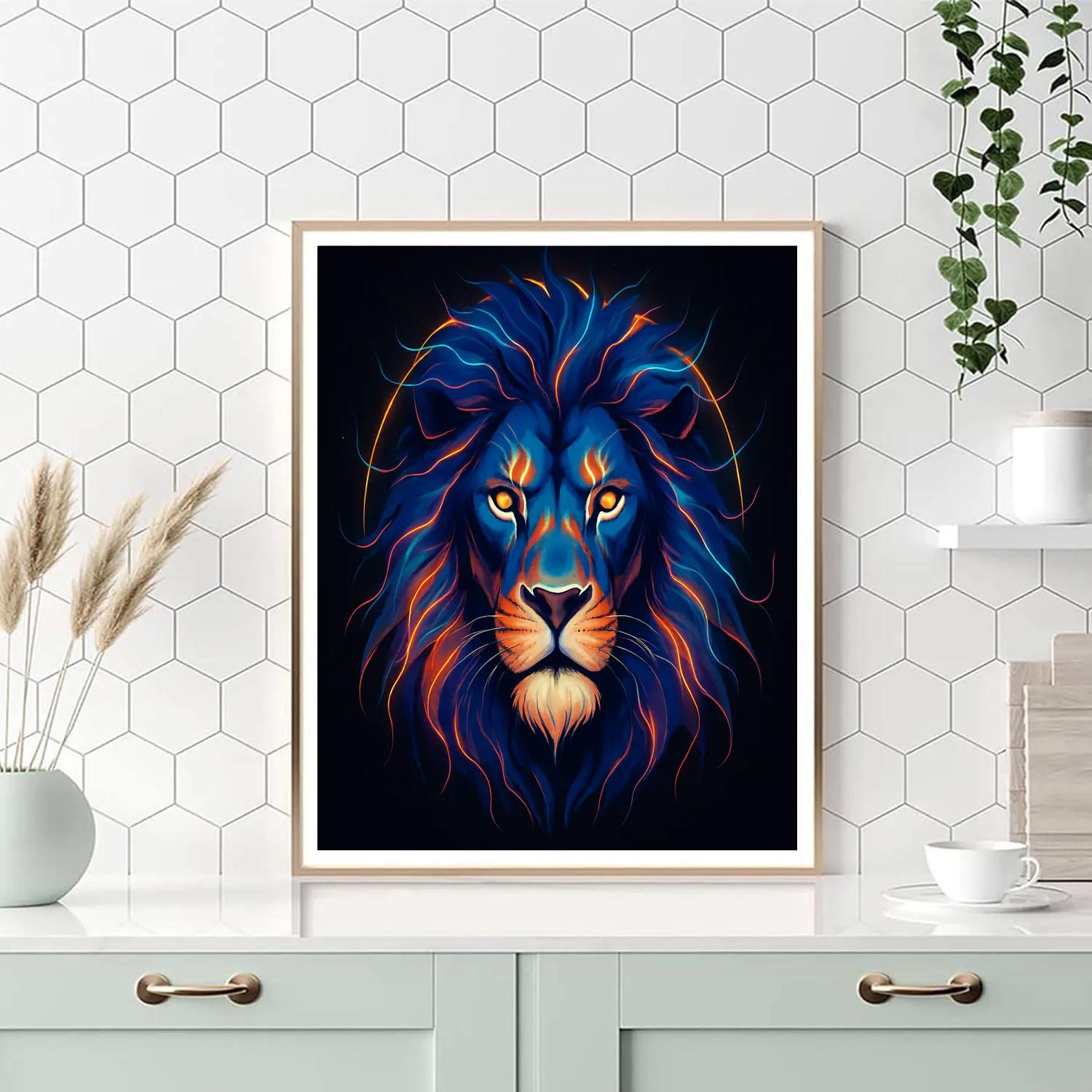 Voltage Mane Lion Monarch Painting by numbers kit