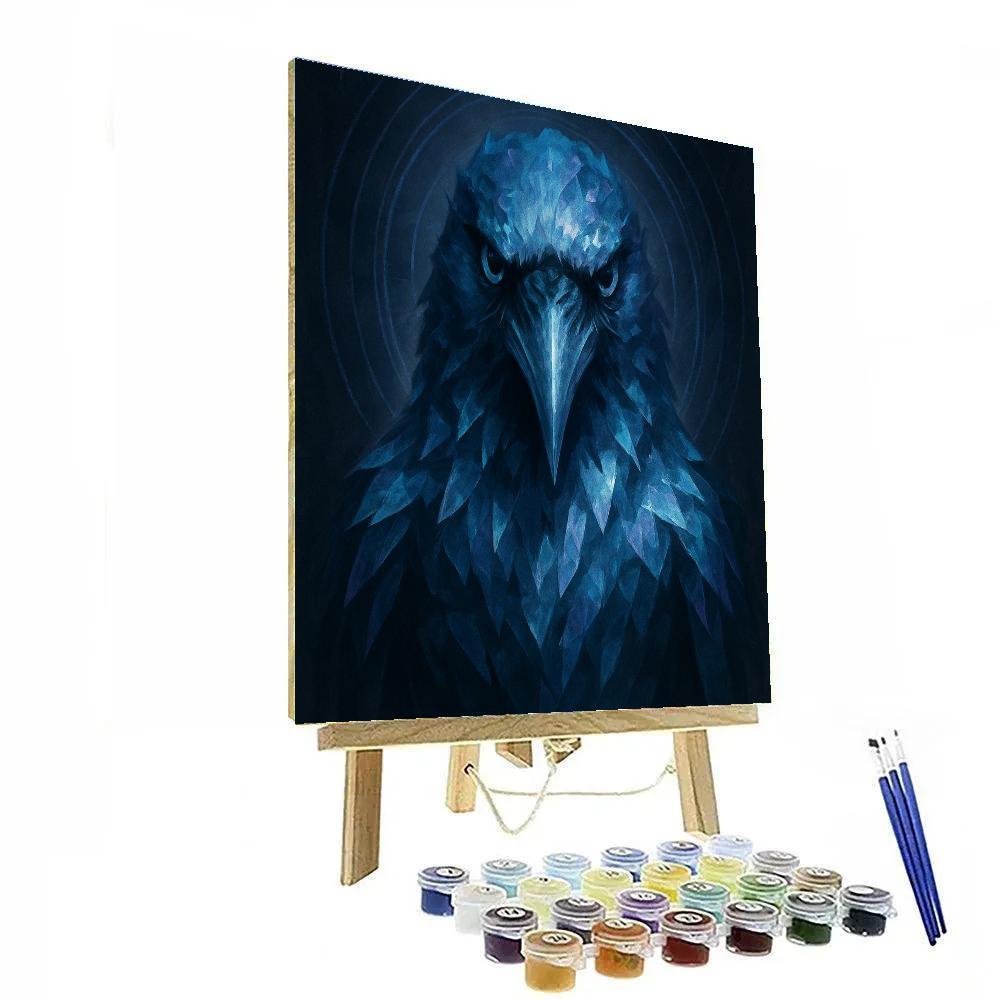 Glacier Pulse Raven Oracle DIY paint by numbers