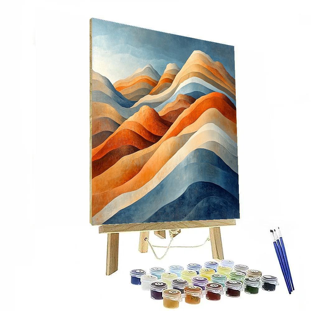 Michelangelo Inspired Velocity Strata paint by number