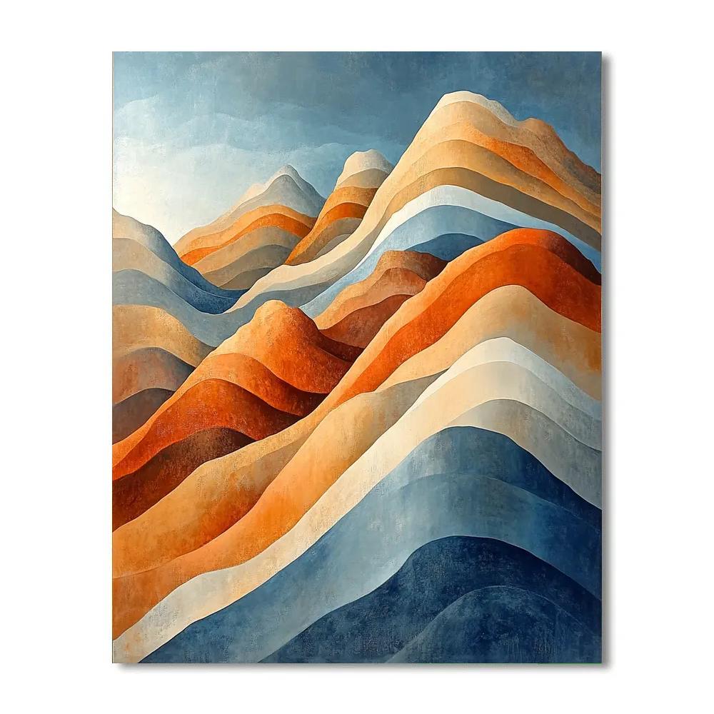 Michelangelo Inspired Velocity Strata paint by number