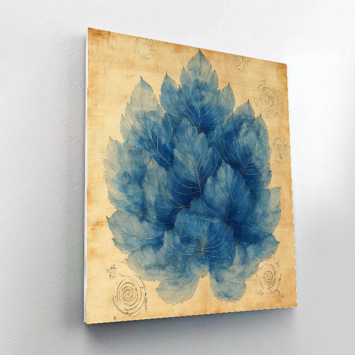 Leonardo Da Vinci Inspired Auroral Nebula Herbarium paint by numbers