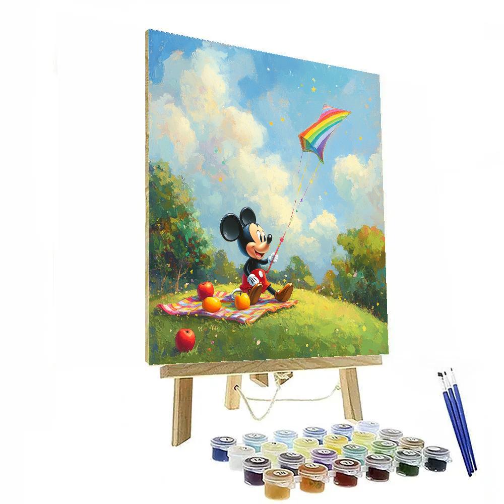 Mickey Mouse Starry Kite Picnic Disney Inspired Paint by numbers art