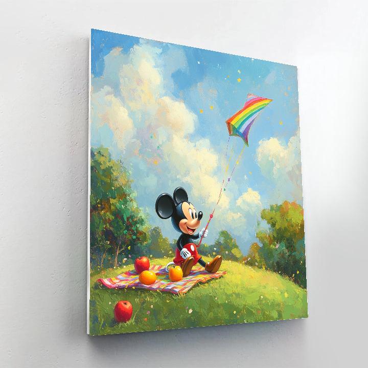 Mickey Mouse Starry Kite Picnic Disney Inspired Paint by numbers art