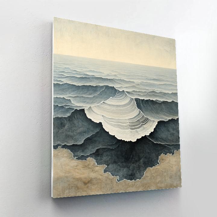 Leonardo Da Vinci Inspired Fossilized Wave Geometry Paint by numbers art