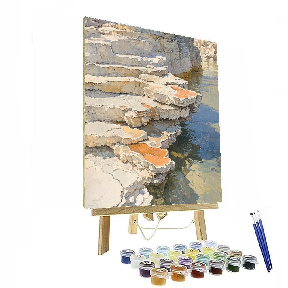 Edgar Degas Inspired Fossil Reef In Twilight Sediment paint by color