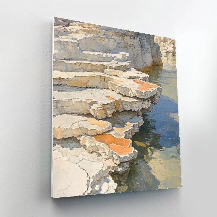 Edgar Degas Inspired Fossil Reef In Twilight Sediment paint by color