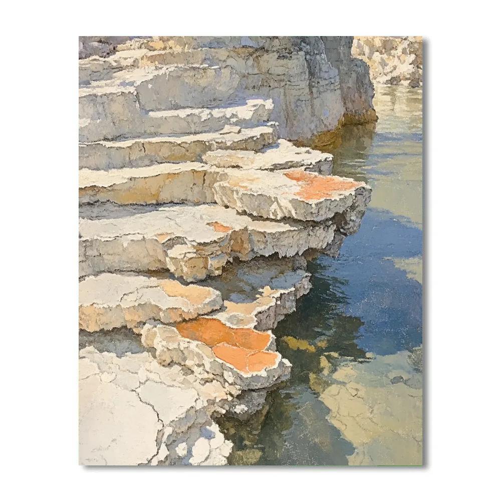 Edgar Degas Inspired Fossil Reef In Twilight Sediment paint by color