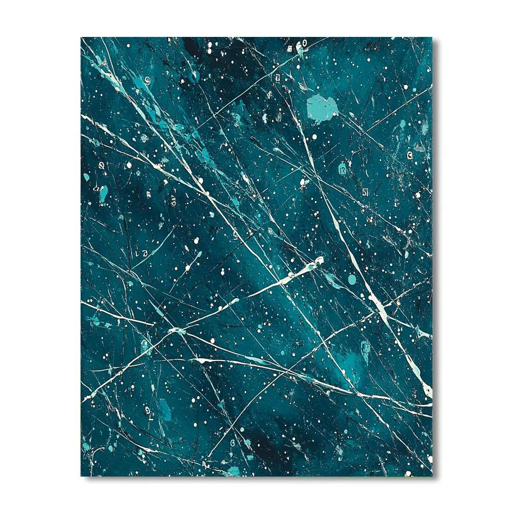 Jackson Pollock Inspired Aurora Storm Lattice Painting by numbers kit