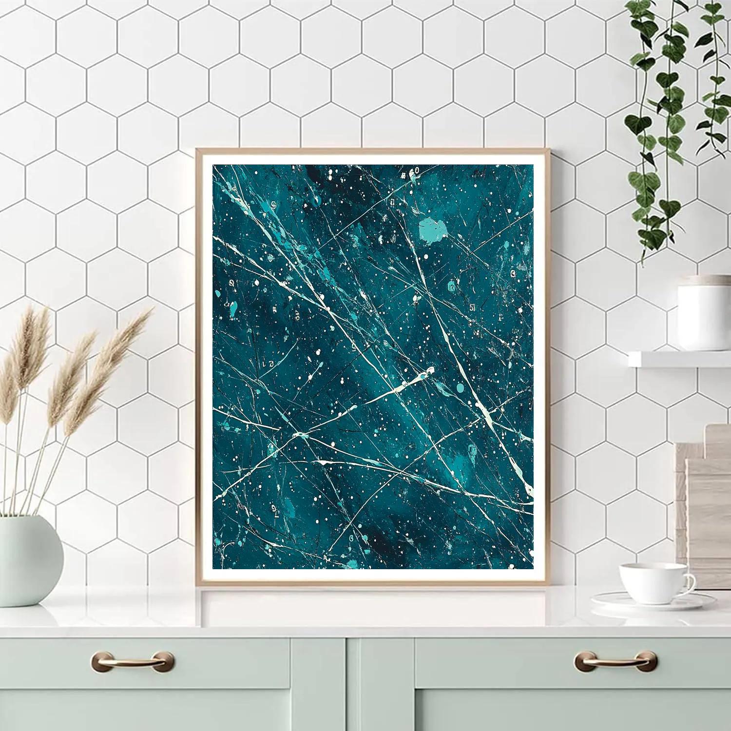 Jackson Pollock Inspired Aurora Storm Lattice Painting by numbers kit