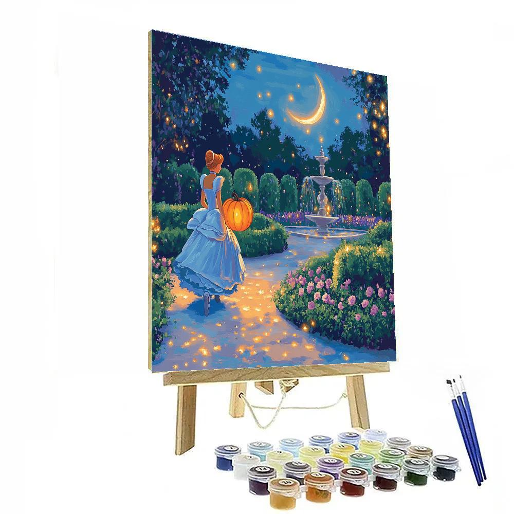 Cinderella Moonlit Garden Lantern Walk Disney Inspired Paint by numbers kits