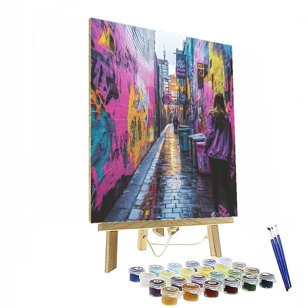 Street Art Canyon In Hosier Lane Melbourne Australia Number painting