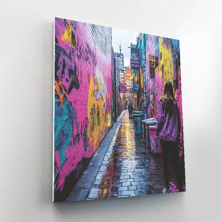Street Art Canyon In Hosier Lane Melbourne Australia Number painting