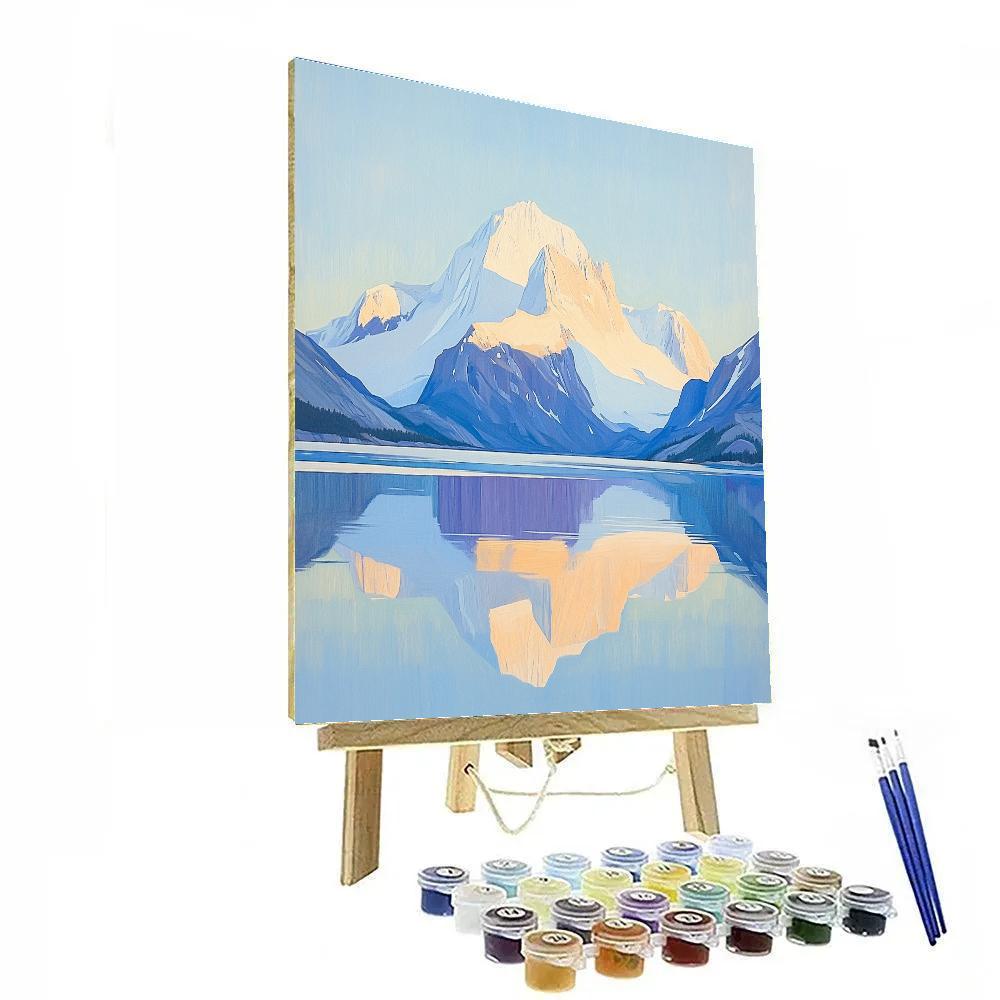 Lawren Harris Inspired Cathedral Ridge And Silent Fjord Painting by numbers kit