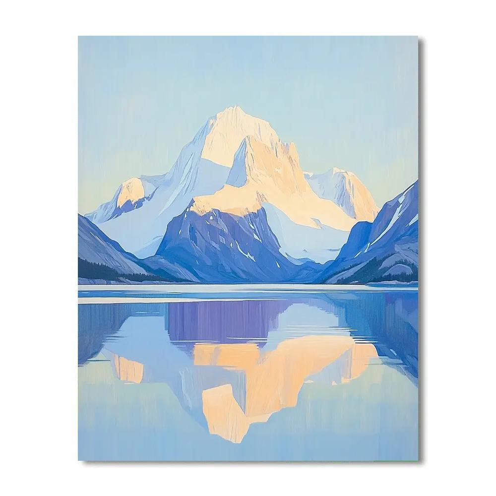 Lawren Harris Inspired Cathedral Ridge And Silent Fjord Painting by numbers kit