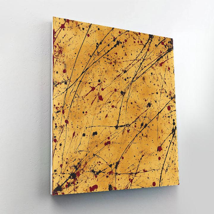 Jackson Pollock Inspired Monsoon Ochre Resonance paint by numbers