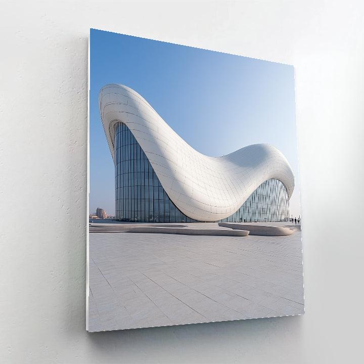 Modern Lines Of The Heydar Aliyev Center Baku Azerbaijan painting number kit