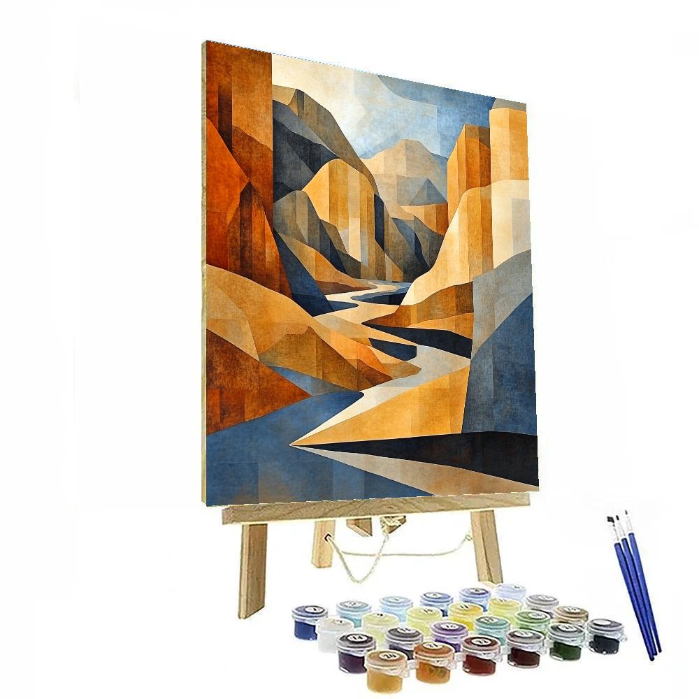 Pablo Picasso Inspired Prism Canyon At Dusk painting number kit