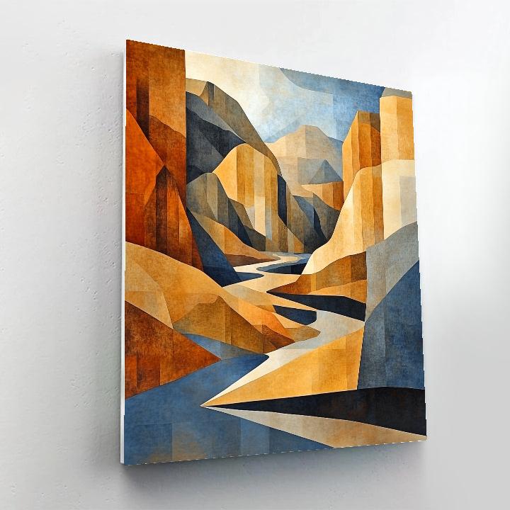 Pablo Picasso Inspired Prism Canyon At Dusk painting number kit