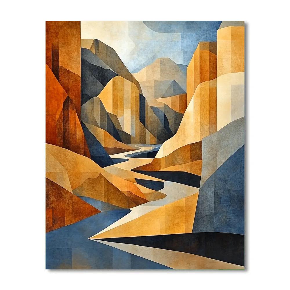 Pablo Picasso Inspired Prism Canyon At Dusk painting number kit
