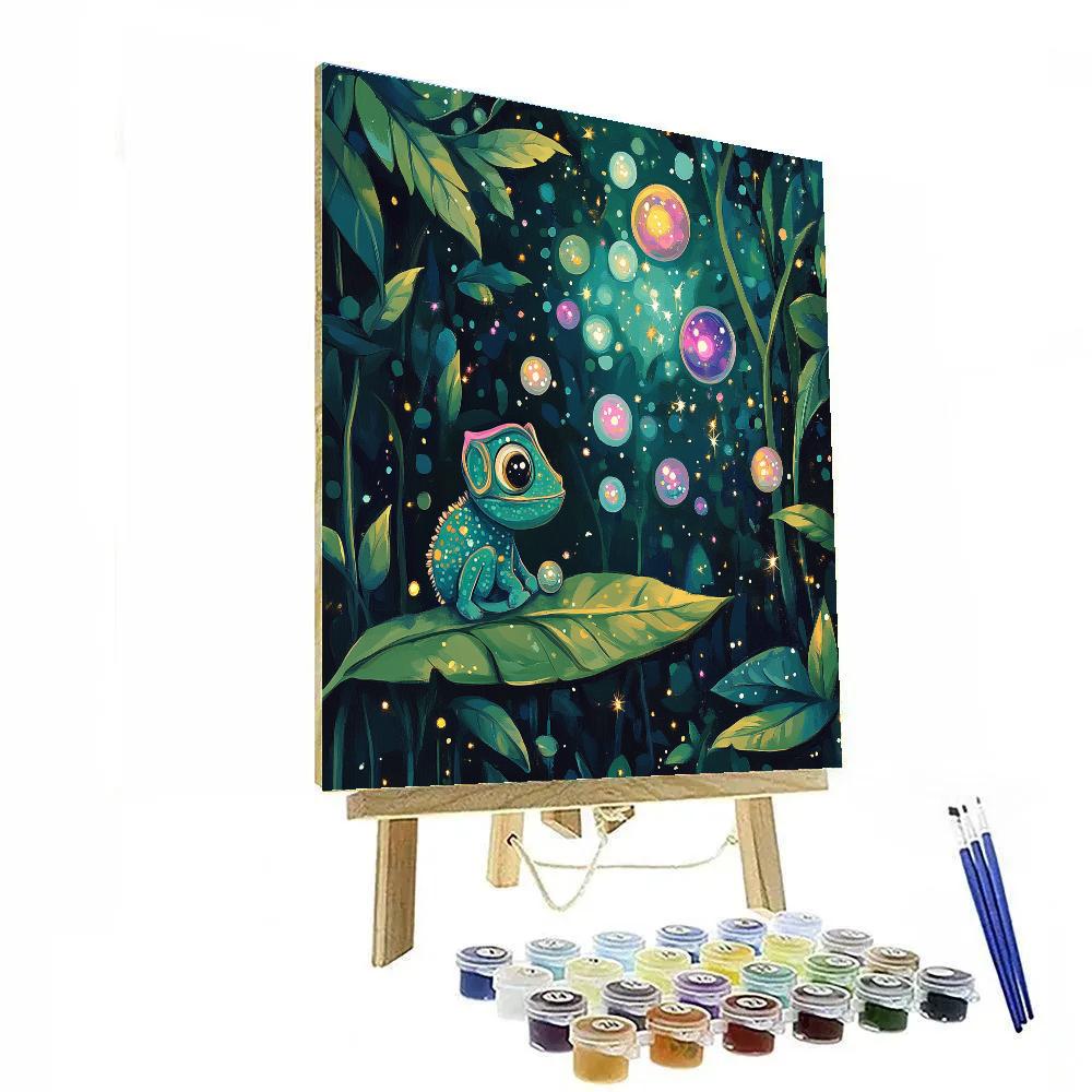 Pascal Jungle Bubble Nebula Playtime Disney Inspired painting number kit