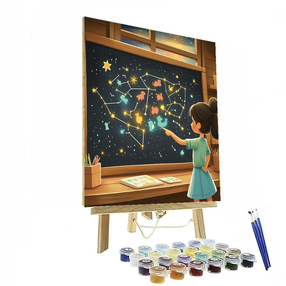 Asha Wish Star Map Classroom Disney Inspired DIY paint by numbers