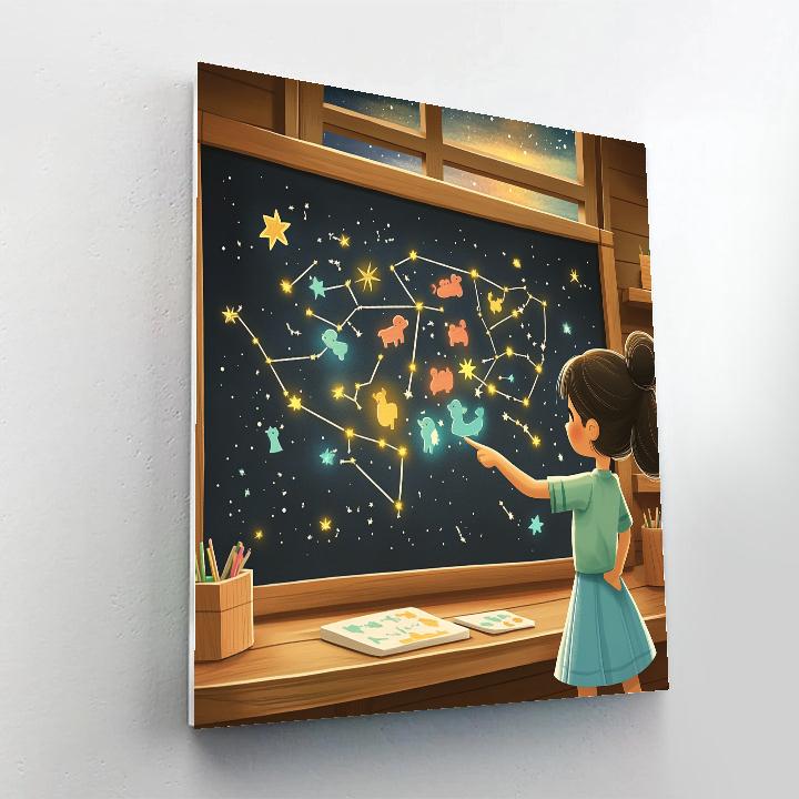 Asha Wish Star Map Classroom Disney Inspired DIY paint by numbers