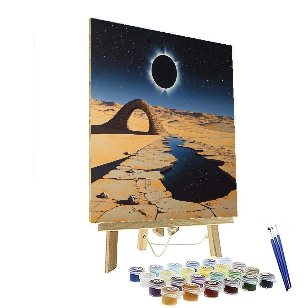 Salvador Dali Inspired Desert Eclipse Dream paint by color