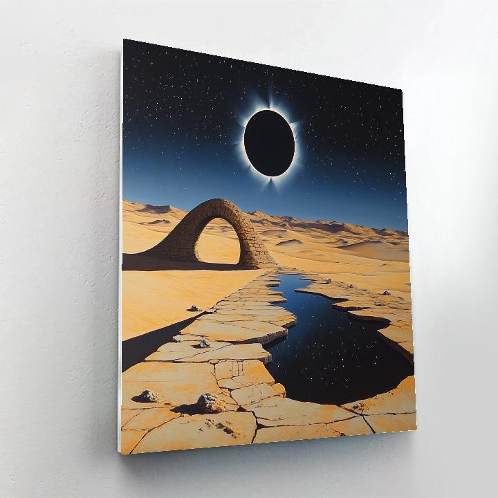 Salvador Dali Inspired Desert Eclipse Dream paint by color