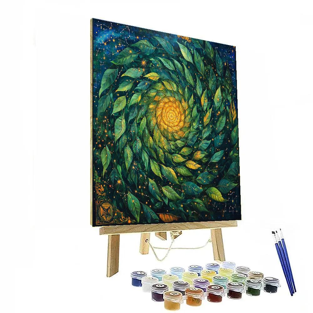 Frida Kahlo Inspired Celestial Milpa Spiral painting number kit