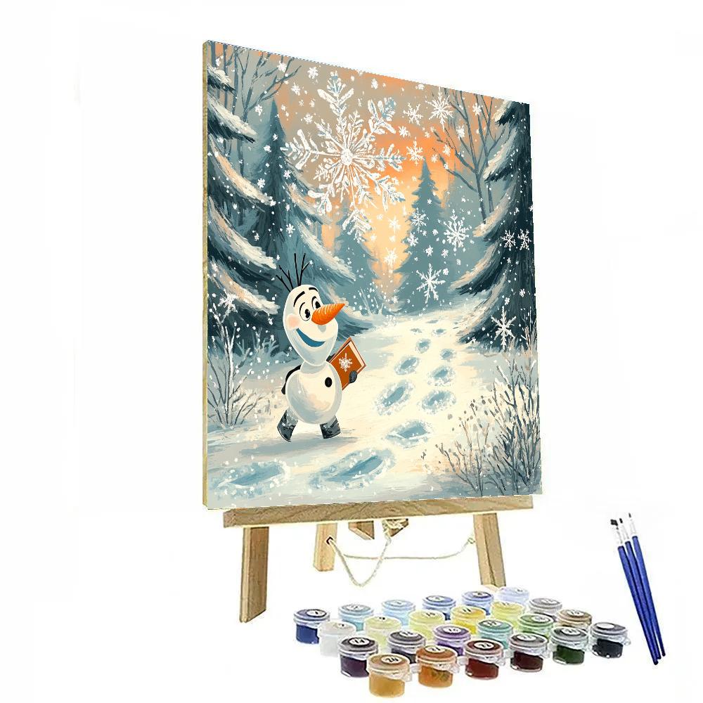 Olaf Crystal Snowflake Safari Disney Inspired Numbered painting kits