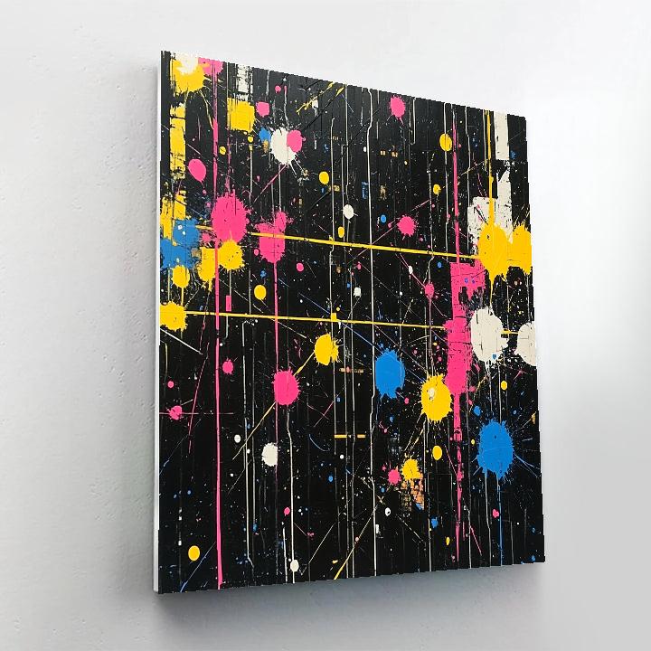 Jackson Pollock Inspired Citylights Energy Map Paint by numbers kits