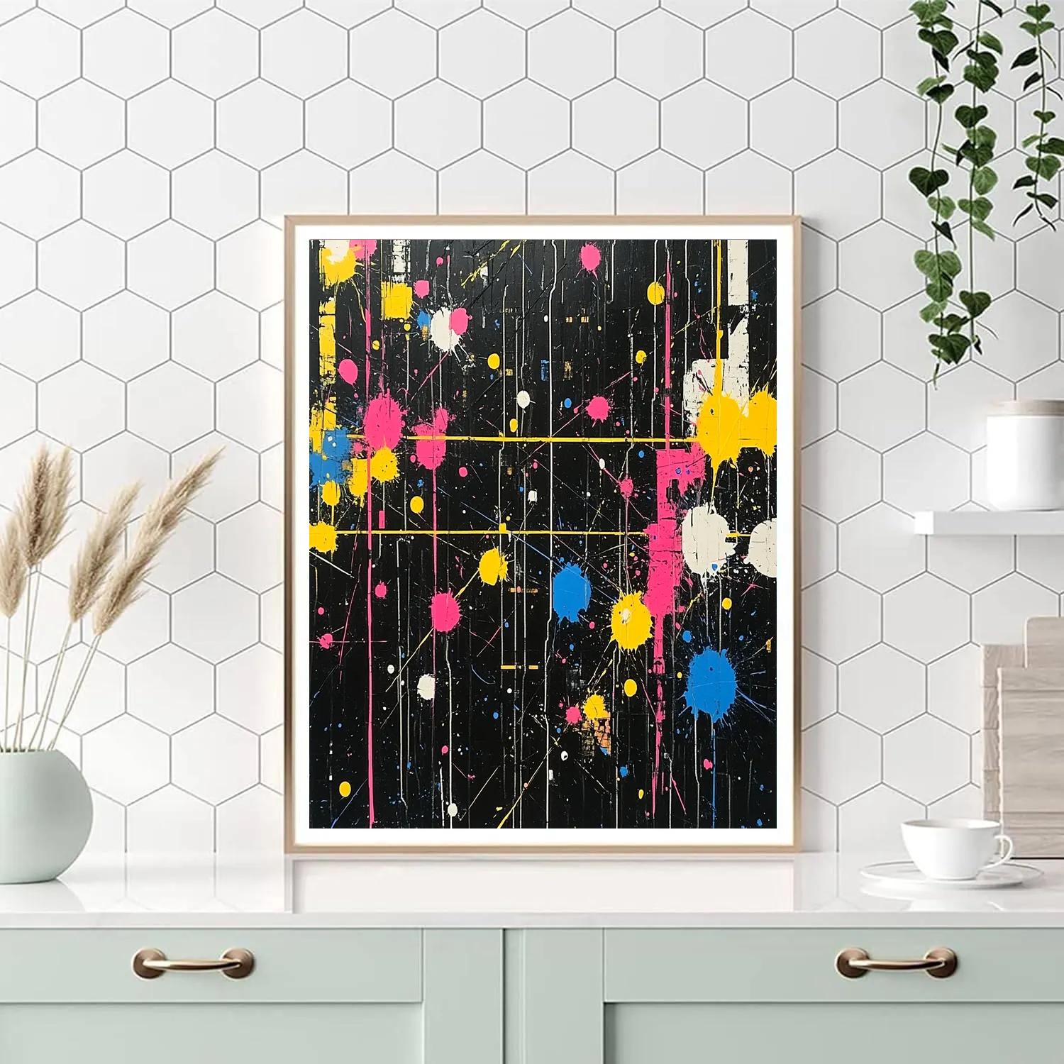 Jackson Pollock Inspired Citylights Energy Map Paint by numbers kits