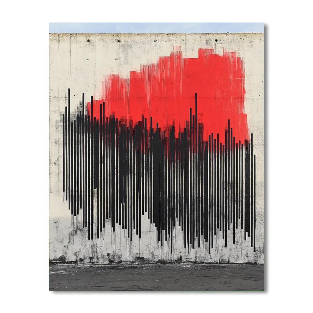 Banksy Inspired Barcode Uprising paint by numbers