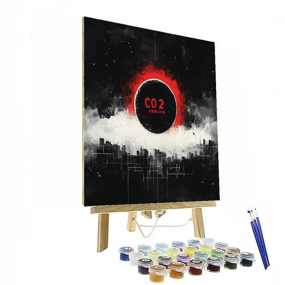 Banksy Inspired Carbon Eclipse Manifesto Number painting