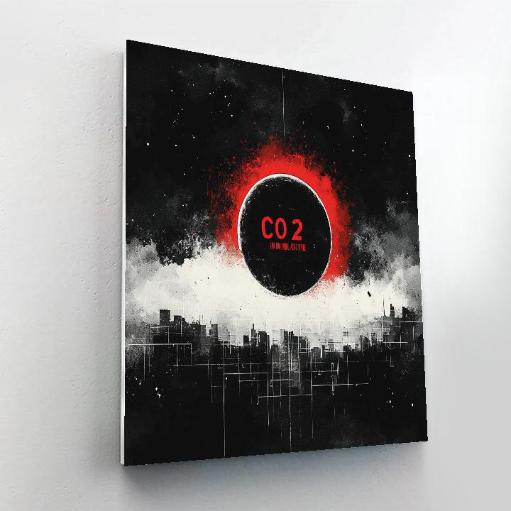 Banksy Inspired Carbon Eclipse Manifesto Number painting