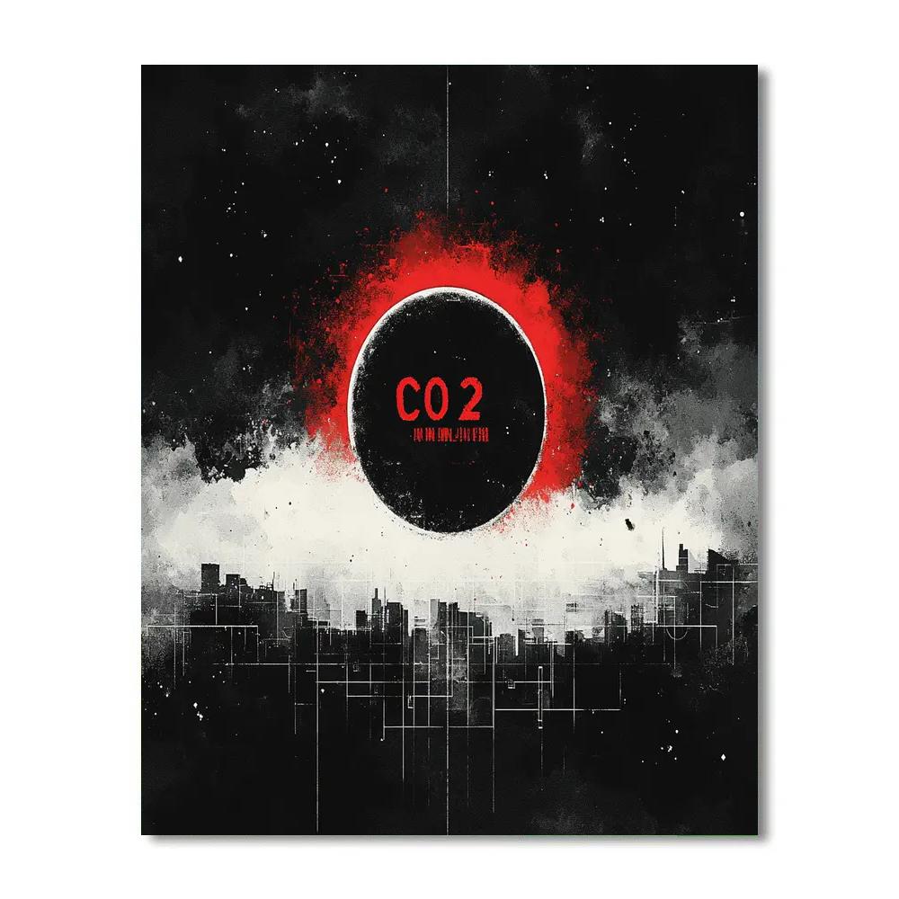 Banksy Inspired Carbon Eclipse Manifesto Number painting