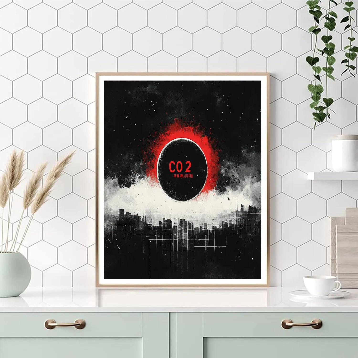 Banksy Inspired Carbon Eclipse Manifesto Number painting