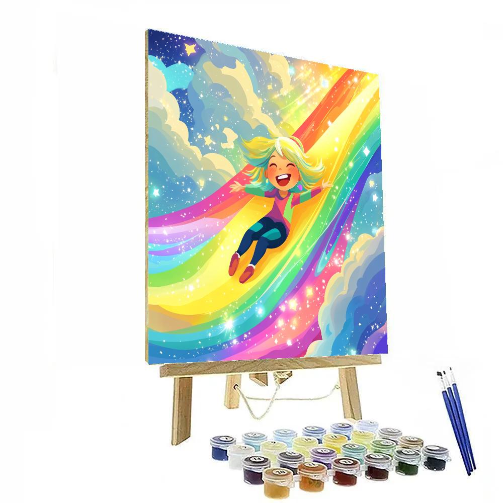 Joy Rainbow Aurora Slide Disney Inspired DIY paint by numbers