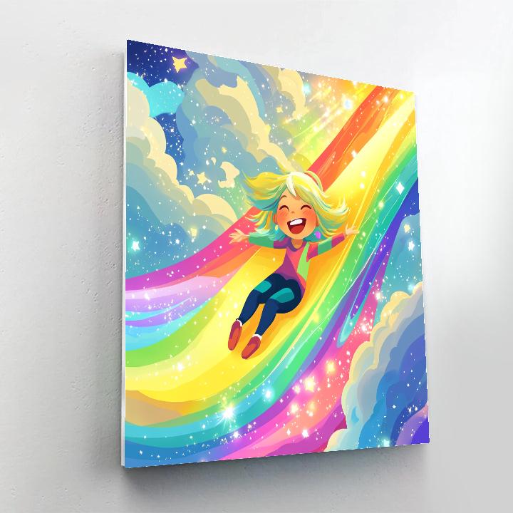 Joy Rainbow Aurora Slide Disney Inspired DIY paint by numbers