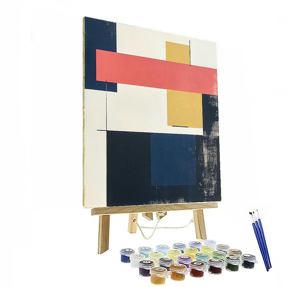 Kazimir Malevich Inspired Pulsar Rhythm Grid Paint by numbers kits
