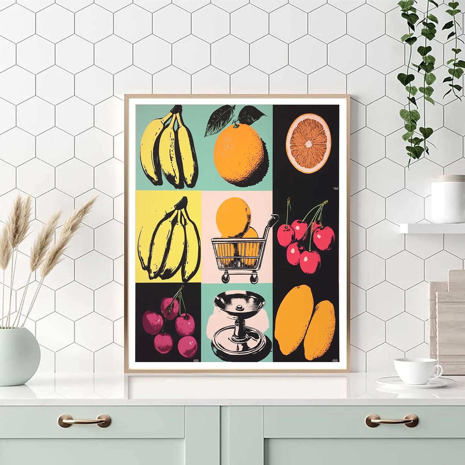 Andy Warhol Inspired Pop Art Fruit Market Paint by numbers art