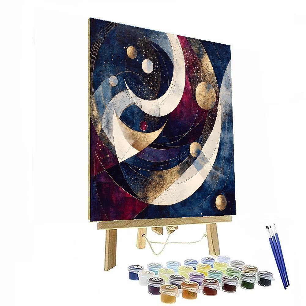 Wassily Kandinsky Inspired Abstract Symphony Of Planets paint by number
